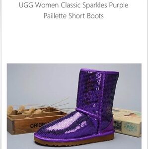 Women’s Classic Short UGG Boots Purple Sparkles.